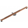 Mexen Flat 360° Slim lineárny otočný odtok 110 cm, ružové zlato - 1641110