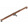 Mexen Flat 360° Slim otočný lineárny odtok 110 cm, ružové zlato - 1641110