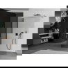 Mexen Kioto sprchová stena Walk-in 140 x 85 cm, transparentná, čierna - 800-140-212-70-00-085
