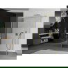 Mexen Kioto sprchová stena Walk-in 140 x 100 x 30 cm, transparentná, zlatá brúsená - 800-140-100-221-55-00-030