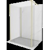 Mexen Kioto sprchová stěna Walk-in 125 x 110 x 30 cm, transparentní, zlatý kartáčovaný - 800-125-110-221-55-00-030