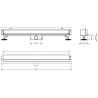 Mexen Flat Wall stenový lineárny odtok 2v1 120 cm, čierny - 1730120