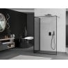 Mexen Kioto zástena sprchová Walk-in 130 x 70 cm, čierny vzor, čierna - 800-130-212-70-70-070