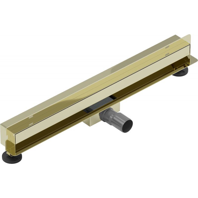 Mexen Flat Wall lineárny stenový odtok 2v1 60 cm, zlatý - 1530060