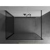 Mexen Kioto zástena sprchová Walk-in 130 x 70 cm, čierny vzor, čierna - 800-130-212-70-70-070