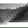 Mexen Kioto sprchová priečka Walk-in 130 x 110 cm, čierny vzor, čierna - 800-130-212-70-70-110