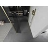 Mexen Kioto sprchová stěna Walk-in 125 x 110 x 40 cm, transparentní, zlatý kartáčovaný - 800-125-110-221-55-00-040