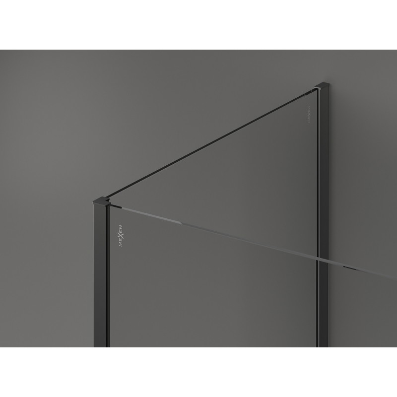 Mexen Kioto sprchová stena Walk-in 100 x 75 cm, transparentná, tmavý kov - 800-100-212-95-00-075