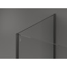 Mexen Kioto sprchová stena Walk-in 100 x 75 cm, transparentná, tmavý kov - 800-100-212-95-00-075