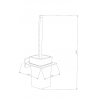 Mexen Arno WC kefa, čierna - 7020750-70