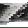 Mexen Kioto sprchová stena Walk-in 120 x 85 x 30 cm, transparentná, ružové zlato - 800-120-085-221-60-00-030