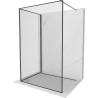 Mexen Kioto sprchová stěna Walk-in 100 x 80 cm, černý vzor, gun metal - 800-100-212-95-70-080