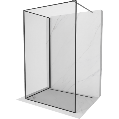 Mexen Kioto sprchová stena Walk-in 120 x 120 cm, čierny vzor, gun metal - 800-120-212-95-70-120