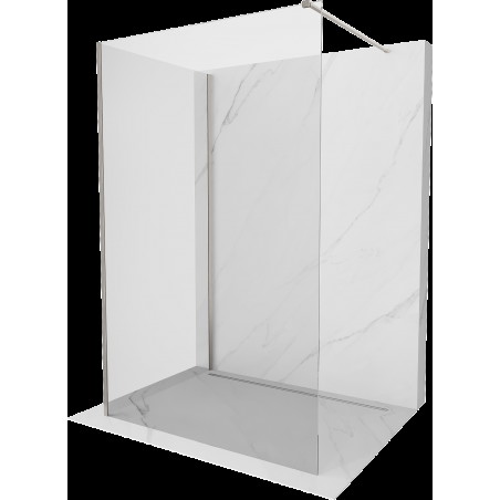 Mexen Kioto sprchová zástena Walk-in 110 x 75 cm, transparentná, brúsený nikel - 800-110-212-97-00-075