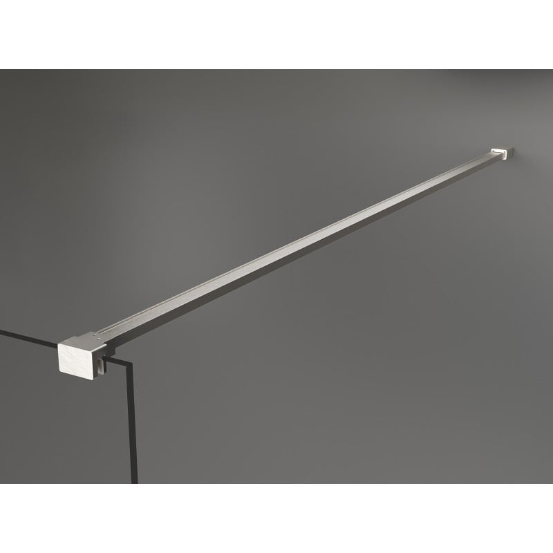 Mexen Kioto sprchová stena Walk-in 110 x 75 cm, priehľadná, brúsený nikel - 800-110-212-97-00-075