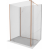 Mexen Kioto sprchová stěna Walk-in 130 x 100 x 40 cm, transparentní, růžové zlato - 800-130-100-221-60-00-040