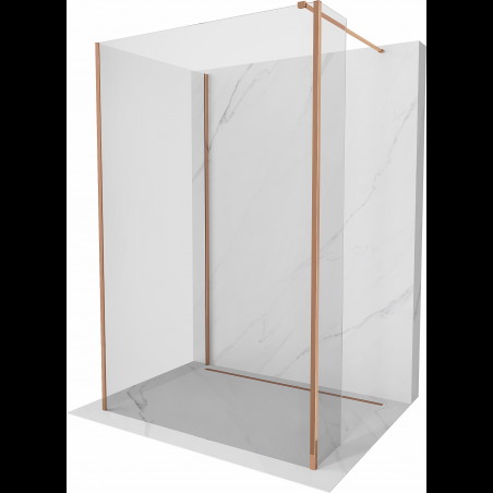 Mexen Kioto sprchová stěna Walk-in 115 x 110 x 40 cm, transparentní, růžové zlato - 800-115-110-221-60-00-040