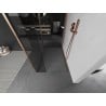Mexen Kioto sprchová stena Walk-in 90 x 70 x 30 cm, transparentná, kefovaný meď - 800-090-070-221-65-00-030