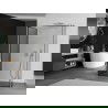 Mexen Kioto sprchová stěna Walk-in 130 x 90 x 30 cm, černý vzor, chrom - 800-130-090-221-01-70-030