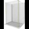 Mexen Kioto sprchová stěna Walk-in 130 x 85 x 40 cm, transparentná, zlatá - 800-130-085-221-50-00-040