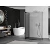Mexen Kioto sprchová stena Walk-in 130 x 80 x 40 cm, čierny vzor, chróm - 800-130-080-221-01-70-040