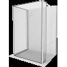 Mexen Kioto sprchová stena Walk-in 100 x 90 x 30 cm, čierny vzor, biela - 800-100-090-221-20-70-030