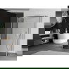 Mexen Kioto sprchová stěna Walk-in 140 x 110 x 40 cm, černý vzor, bílá - 800-140-110-221-20-70-040