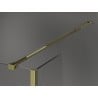 Mexen Kioto sprchová stěna Walk-in 120 x 80 x 40 cm, černý vzor, zlatá - 800-120-080-221-50-70-040