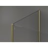 Mexen Kioto sprchová stena Walk-in 120 x 90 x 40 cm, čierny vzor, zlatý - 800-120-090-221-50-70-040