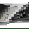 Mexen Kioto sprchová stena Walk-in 90 x 85 x 30 cm, transparentná, gun gray brúsená - 800-090-085-221-66-00-030