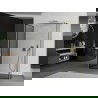 Mexen Kioto sprchová stěna Walk-in 140 x 110 x 30 cm, černý vzor, zlaté broušené - 800-140-110-221-55-70-030