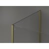 Mexen Kioto sprchová stena Walk-in 140 x 120 x 40 cm, čierny vzor, zlatá brúsená - 800-140-120-221-55-70-040