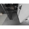 Mexen Kioto sprchová stena Walk-in 130 x 70 x 40 cm, transparentná, brúsená gun gray - 800-130-070-221-66-00-040