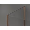 Mexen Kioto sprchová stena Walk-in 140 x 70 x 40 cm, čierny vzor, ružové zlato - 800-140-070-221-60-70-040
