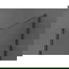 Mexen Kioto sprchová stena Walk-in 100 x 80 x 40 cm, priehľadná, brúsená gun gray - 800-100-080-221-66-00-040