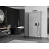 Mexen Kioto sprchová stena Walk-in 100 x 100 x 40 cm, transparentná, brúsená zbraňovo sivá - 800-100-100-221-66-00-040