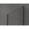 Mexen Kioto sprchová zástena Walk-in 120 x 100 x 40 cm, transparentná, gun gray brúsená - 800-120-100-221-66-00-040
