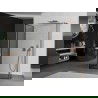 Mexen Kioto sprchový panel Walk-in 130 x 120 x 30 cm, čierny vzor, brúsená meď - 800-130-120-221-65-70-030