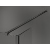 Mexen Kioto sprchová stena Walk-in 140 x 100 x 40 cm, čierny rám, gun gray kartáčovaný - 800-140-100-221-66-70-040