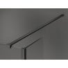 Mexen Kioto sprchová stena Walk-in 140 x 120 x 40 cm, čierny vzor, gun gray brúsený - 800-140-120-221-66-70-040