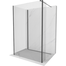 Mexen Kioto sprchová stena Walk-in 120 x 80 x 30 cm, transparentná, čierna - 800-120-080-221-70-00-030