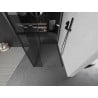 Mexen Kioto sprchová stena Walk-in 140 x 110 x 30 cm, transparentná, čierna - 800-140-110-221-70-00-030