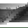 Mexen Kioto sprchový panel Walk-in 140 x 115 x 30 cm, transparentný, čierny - 800-140-115-221-70-00-030