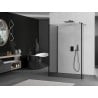 Mexen Kioto sprchová stena Walk-in 100 x 80 x 40 cm, transparentná, čierna - 800-100-080-221-70-00-040