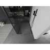 Mexen Kioto sprchová stena Walk-in 125 x 90 x 40 cm, priehľadná, čierna - 800-125-090-221-70-00-040