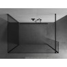 Mexen Kioto sprchová stena Walk-in 125 x 90 x 40 cm, priehľadná, čierna - 800-125-090-221-70-00-040