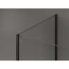 Mexen Kioto sprchová stena Walk-in 125 x 90 x 40 cm, priehľadná, čierna - 800-125-090-221-70-00-040