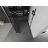 Mexen Kioto sprchová stena Walk-in 110 x 100 x 30 cm, transparentná, gun metal - 800-110-100-221-95-00-030