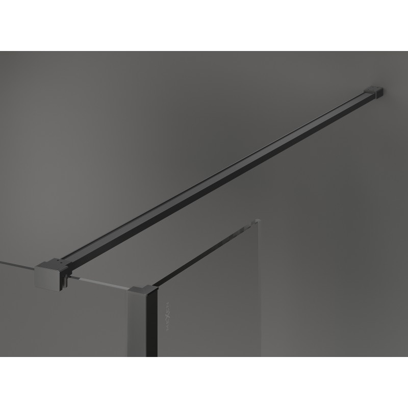 Mexen Kioto sprchová stena Walk-in 130 x 115 x 30 cm, transparentná, gun metal - 800-130-115-221-95-00-030