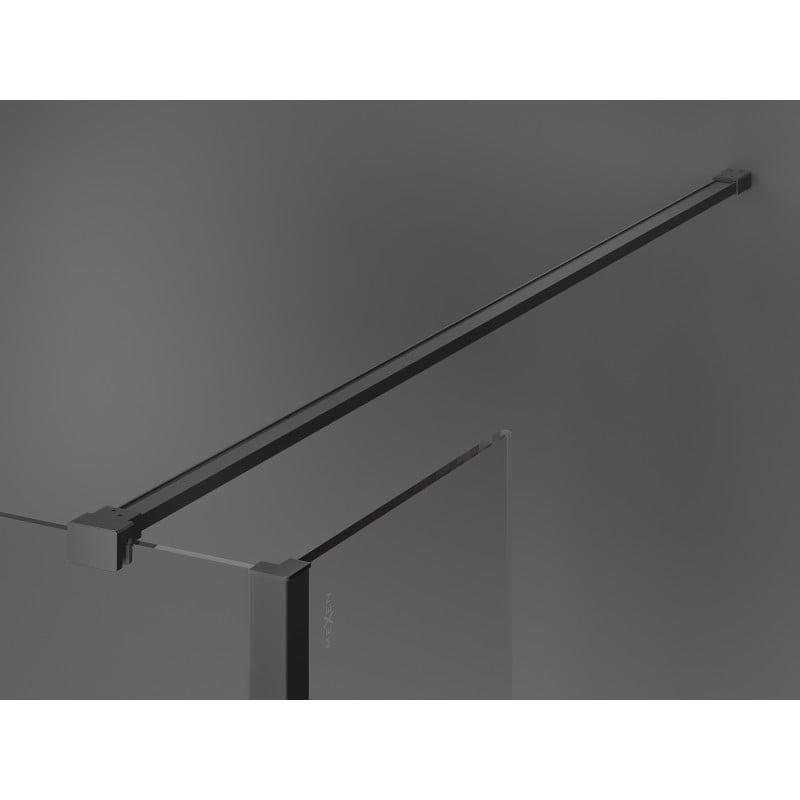 Mexen Kioto sprchová stena Walk-in 135 x 70 x 40 cm, transparentná, gun metal - 800-135-070-221-95-00-040